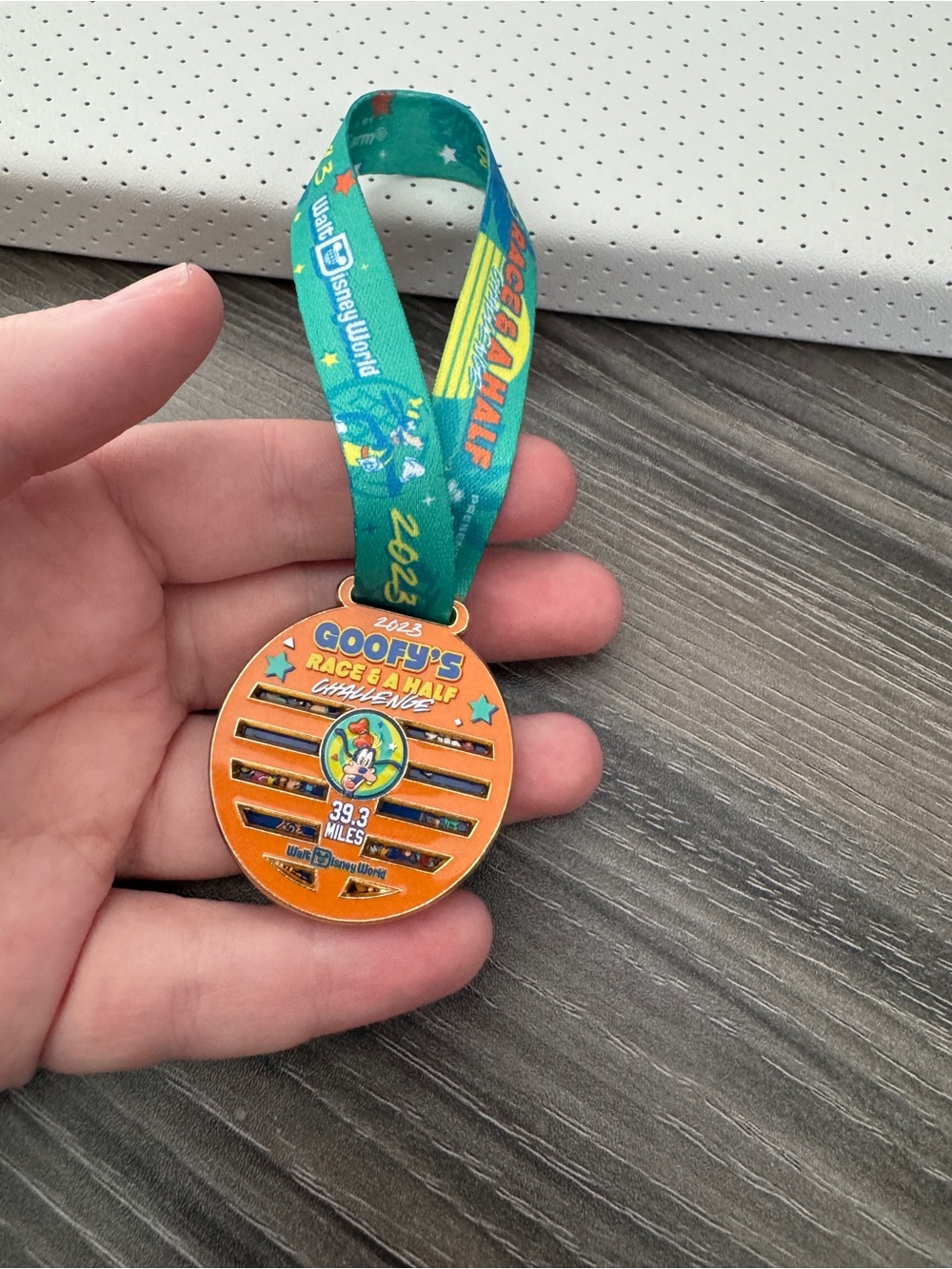 2023 RunDisney Goofy Challenge Medal Replica Pin